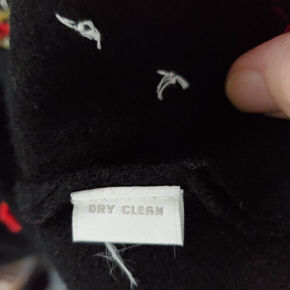 Vintage Wool Holiday Vest Embroider Topiary Charter Club Sz M Grandmacore Winter - Picture 6 of 6